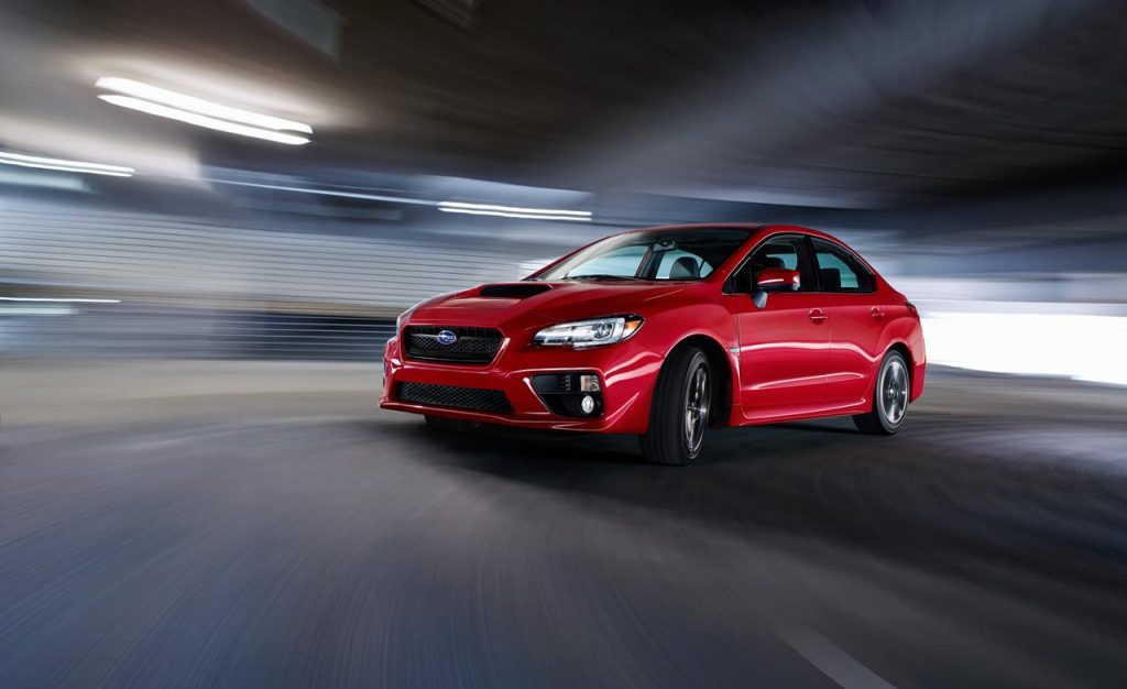 Subaru WRX u crvenoj boji