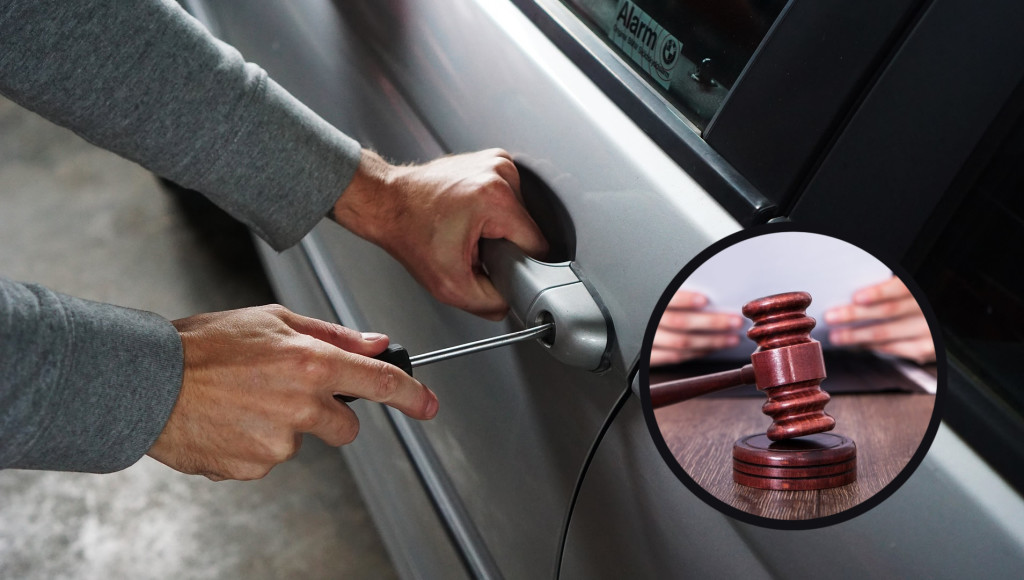 Krađa automobila provala u auto lopov obijanje brave šarafciger ključ auto otvaranje auta